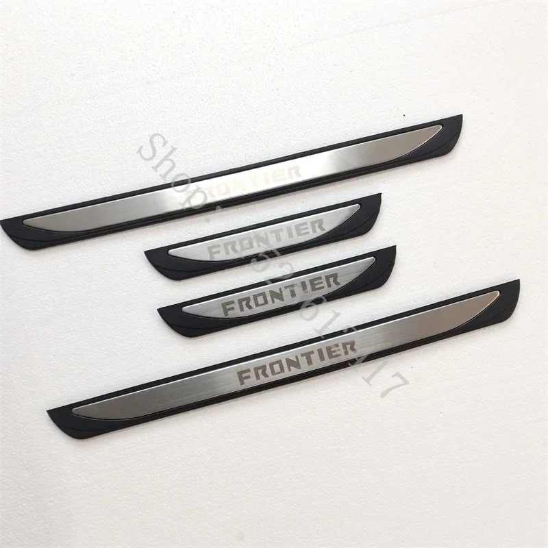 For Nissan FRONTIER PRO 4X Car Accessories Door Sill Protector Pedal Scuff Plate Styling Sticker Trim 2021 2020 2019 2017 2022