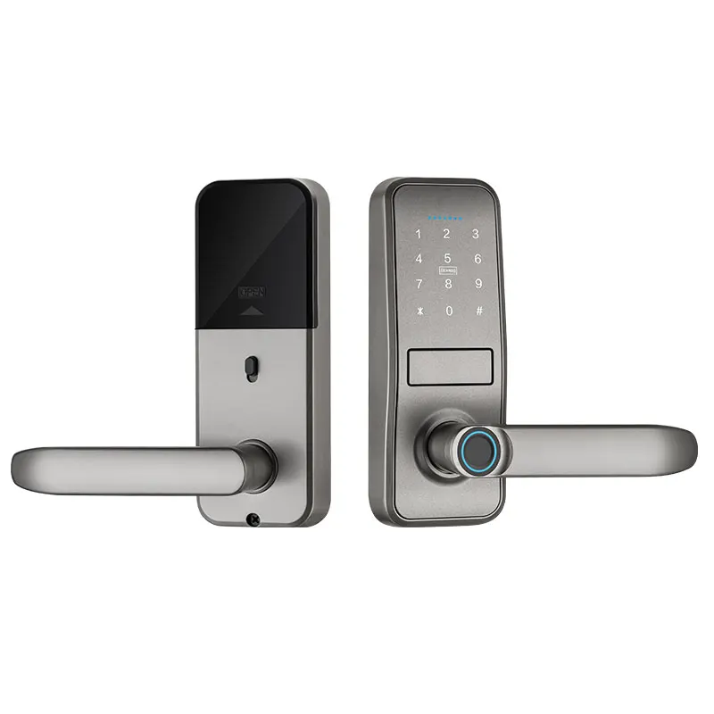 TUYA electronic smart door lock fingerprint lock/smart card/password/key unlock/USB emergency charging /Wifi remote unlock