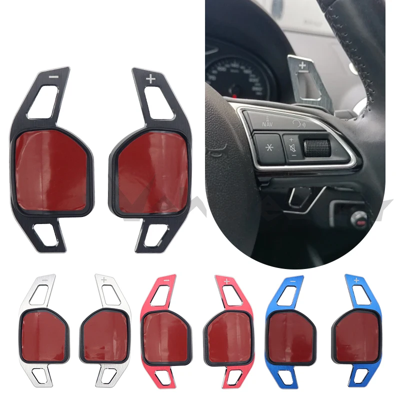 For Audi A3 8P 8V A4 B8 A5 A6 C7 A7 A8 Q3 Q5 Q7 S3 S5 S6 S7 SQ5 TT DSG Car Steering Wheel Shift Paddles Extension Shift Sticker