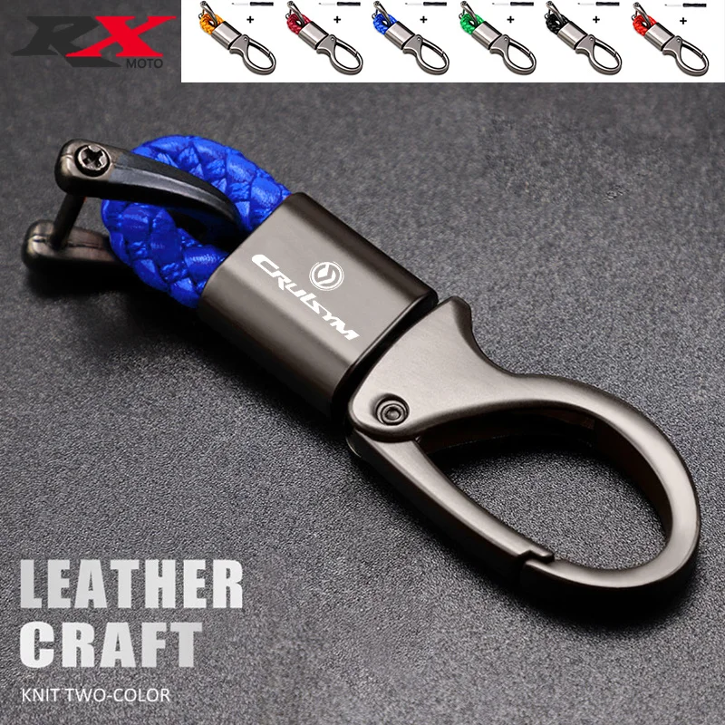 

New Motorcycle Key Chain Keyrings Keychain Leather Key Ring Accessories For SYM CRUISYM 300 Cruisym300 Motorcycle Accessories