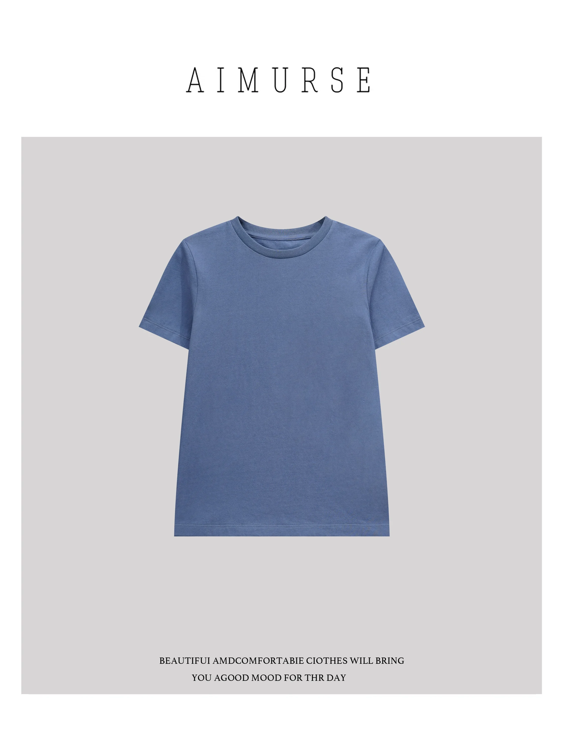 

Футболка AIMURSE из чистого хлопка, повседневная, простого дизайна, сетчатая версия, универсальная, удобная, женская, модная, базовая, с коротким рукавом