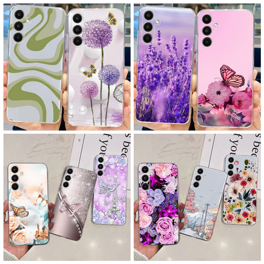 Para Samsung M23 F23 funda de teléfono belleza flores aguacate verde fundas Shell en Samsung Galaxy M23 F23 M52 5G bolsa de silicona suave