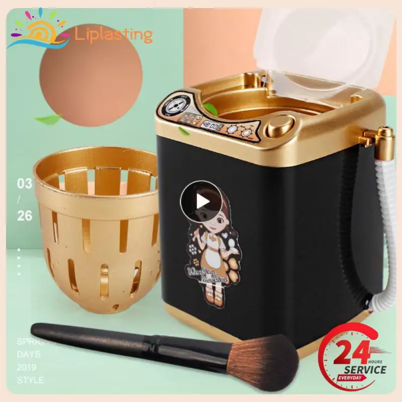 

Electric Washing Machine Toy Mini Makeup Brush Washing Machines Simulation Automatic Makeup Brush Cleaner Toy Accessories