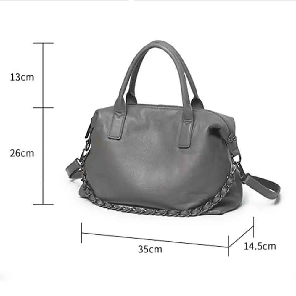 Motingsome Minimalism Real Leather Woman Tote Bag Ladies All Match Large Capacity Shopper Bags Soft Cowhide Handbag 2022 New