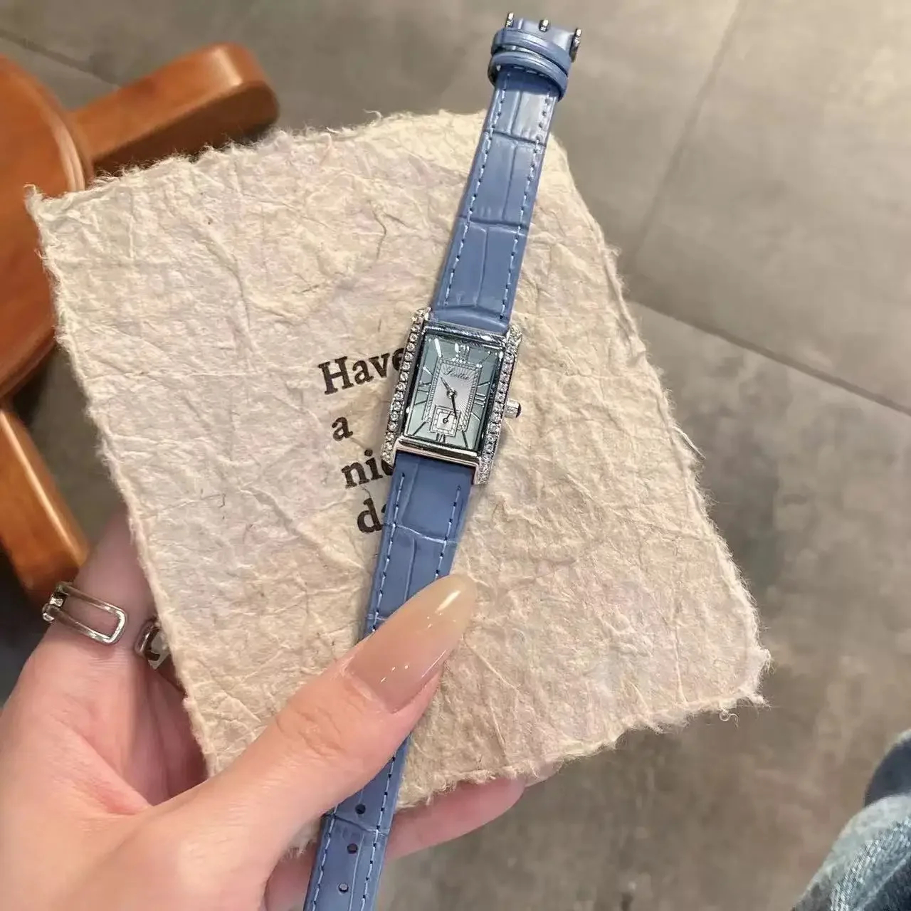 Elegant Women's Watches Square Diamond Ladies Watch Waterproof Luxury Brand Leather Quartz Bracelet Watches Zegarek Damski