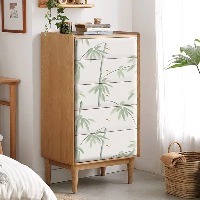 Bamboo Self-Adhesive Wallpaper Liner Paper Removable Green Peel and Stick Wallcoverings Waterproof Wall Stickers for Home Decor