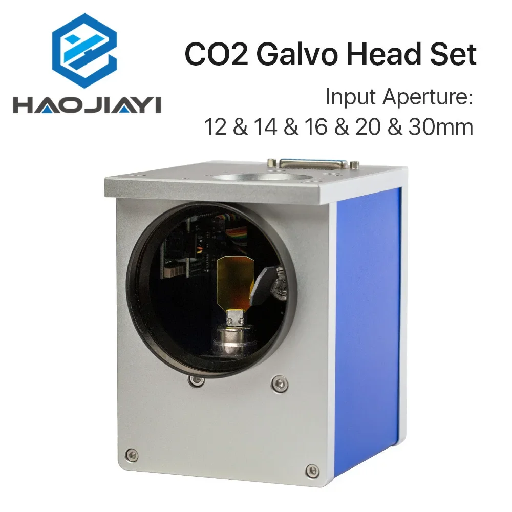 CO2 Laser Scanning Galvo Head 10.6um Input Aperture 12mm 14mm 16mm 20mm 30mm Galvanometer Scanner with Power Supply