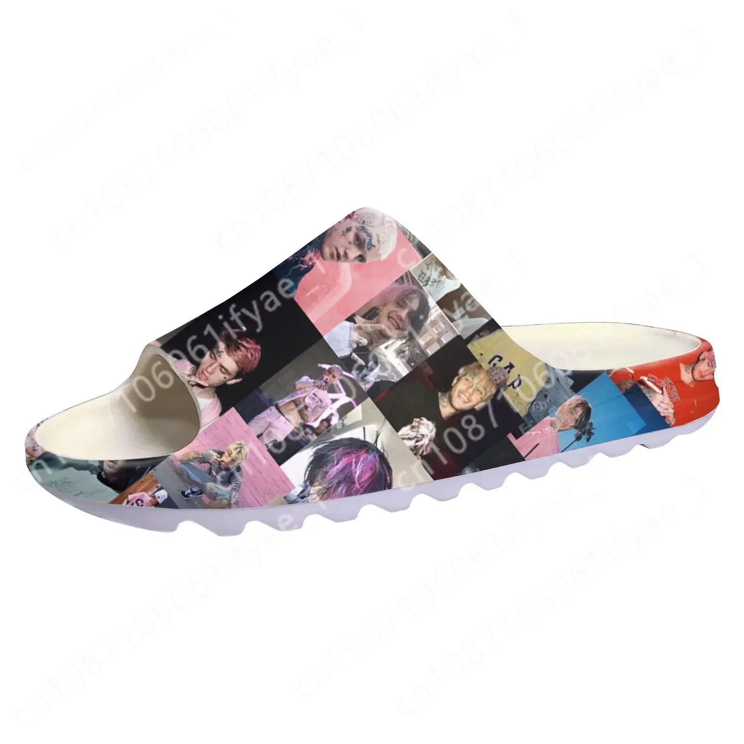 Lil Peep Hot Hip Hop Rapper Soft Sole Sllipers Home Clogs Step on Water Shoes Mens Womens Teenager Customize on Shit Sandals