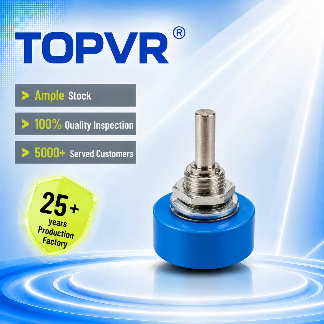 TOPVR 357 potentiometer 360-degree infinite rotation TOPVR brand factory direct sales, reliable quality, in-stock supply