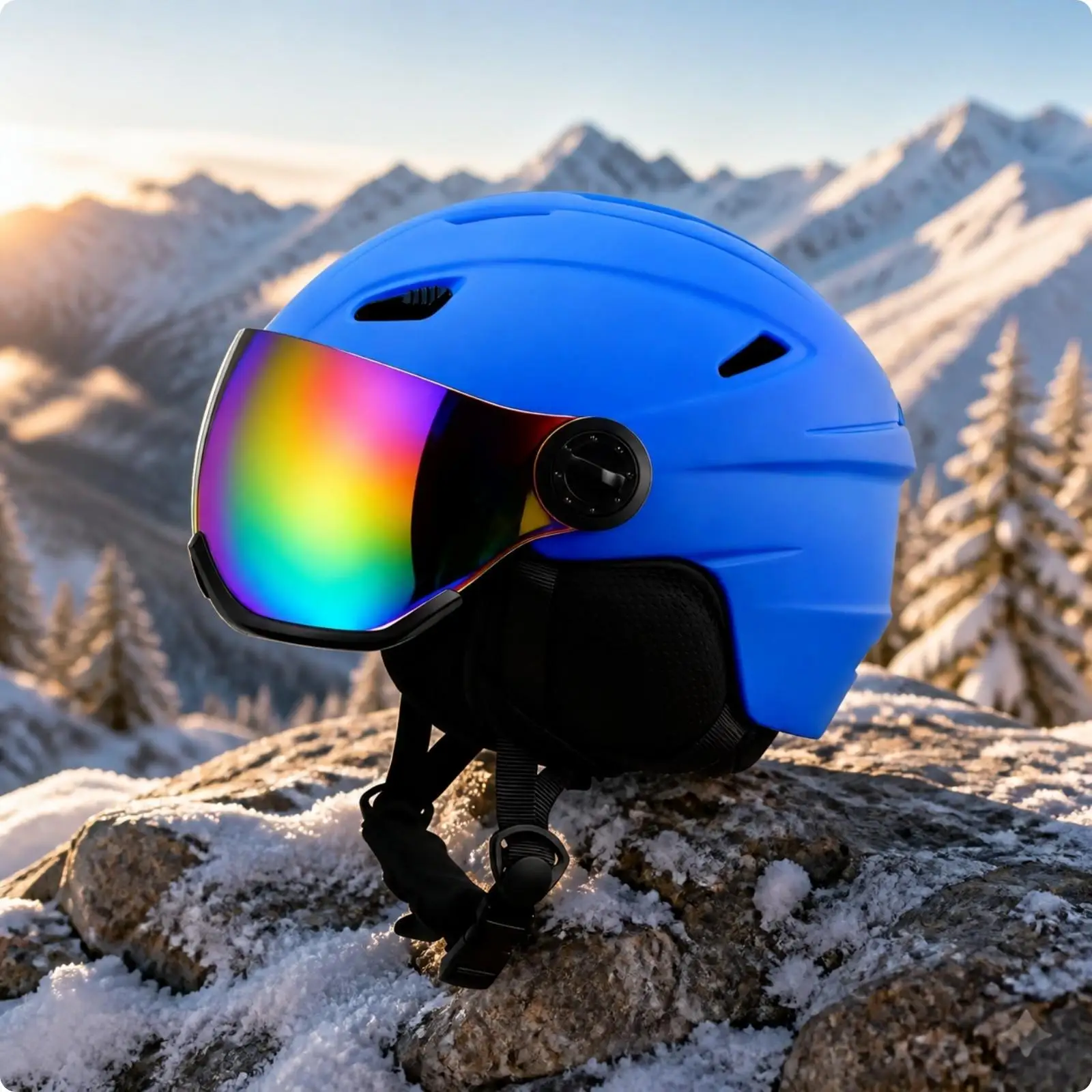 Winter Ski Protector Helmet for Adults PC EPS In-mold Construction Matte Finish Snowboard Safety Cap with Ventilation