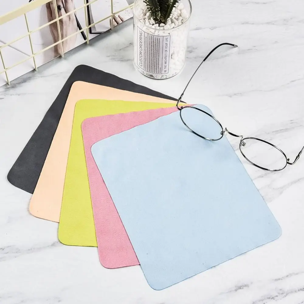 5/10pcs Suede Glasses Clean Microfiber Glasses Cleaning Cloth Multi-color Lens Phone Screen Cleaning Wipe Eyewear Accessories