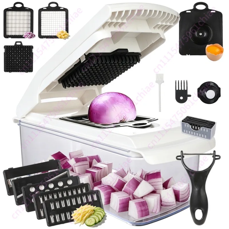 Multifunctional Kitchen Vegetable Cutter Household Shredding Dice Slicer Wire Winding Machine Wire Wiper
