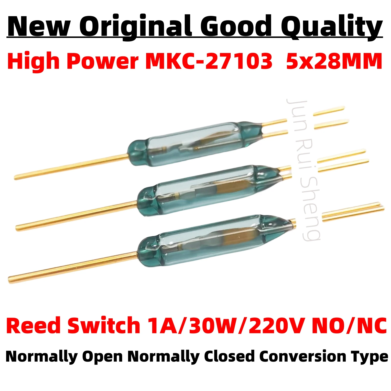 

10PCS Original Reed Contact Switch MKC-27103 28MM 1A 30W 220V Normally Open/Closed NO/NC Magnetic Control On-Off Sensor MKC27103