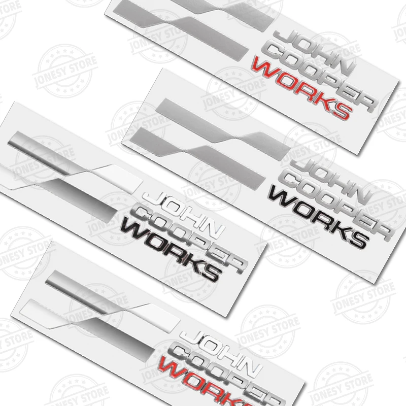 Auto Metal John Cooper Works Logo 3D Badge Lettering Decals Trunk Sticker For MINI Cooper S JCW R56 R57 R58 R59 R60 R61 F56 F57