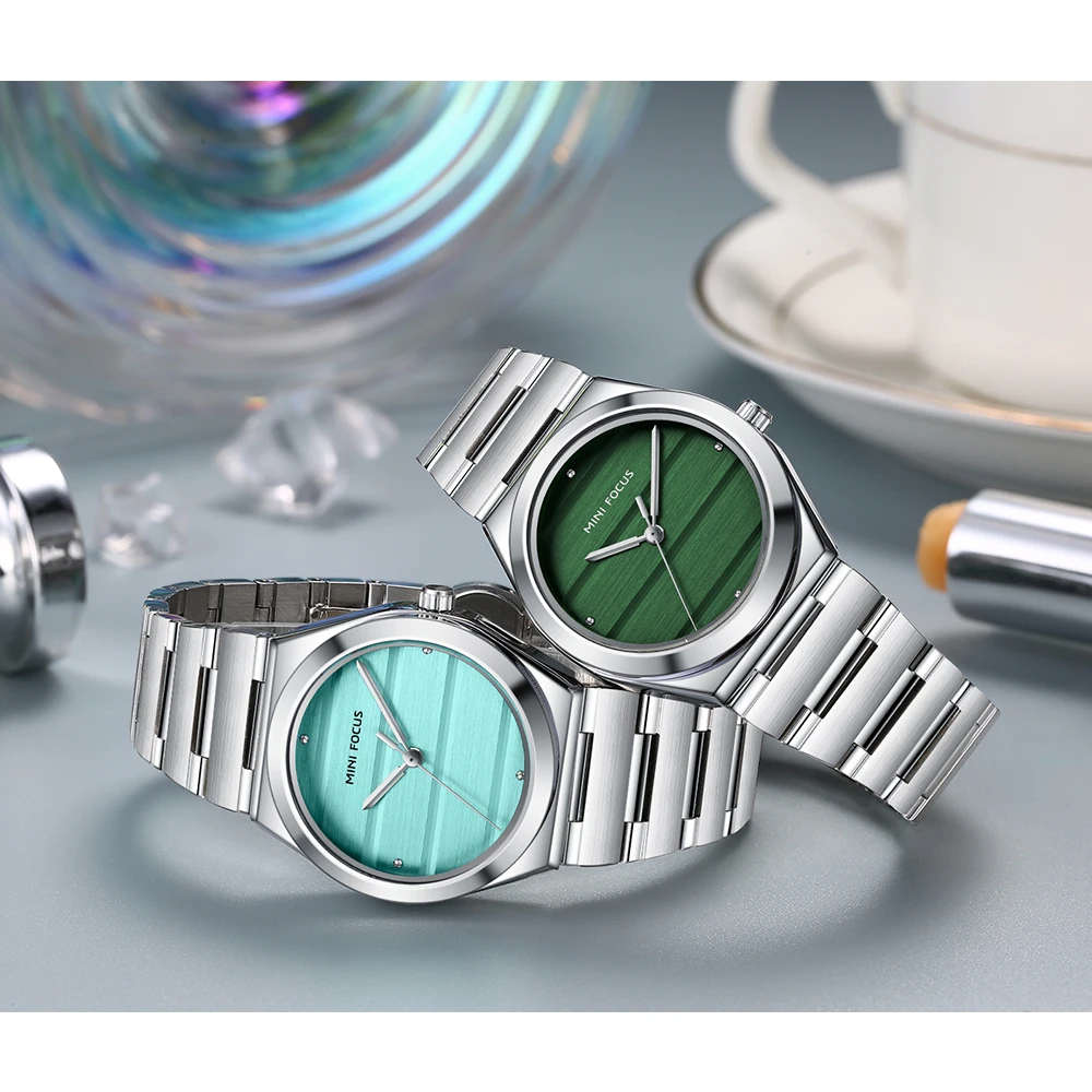 MINI FOCUS 0611 relojes de cuarzo de negocios informales para mujer diseño minimalista luminoso impermeable elegante reloj de mujer montre femme