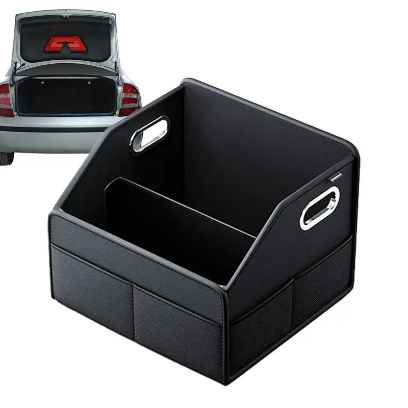 

Складной органайзер для багажника автомобиля, контейнер для хранения в багажнике автомобиля, ящики для хранения с несколькими отделениями для хранения и поддержания порядка в салоне автомобиля