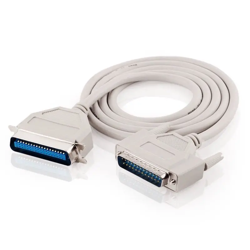 Cable de impresión de puerto paralelo tipo aguja DB25 Pin macho hembra LPT estilo antiguo Cable de impresora de puerto paralelo DB25 Pin/CN36 Pin macho