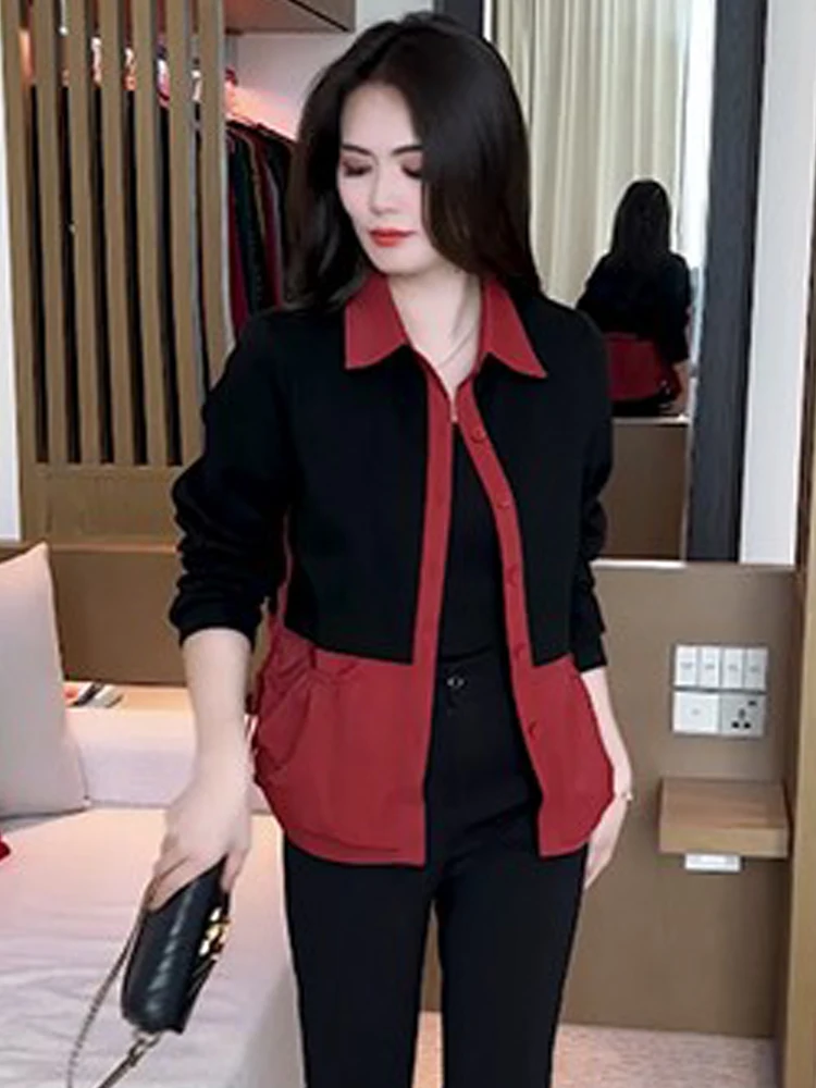 

Faionable ort Outerwear 2024 Autumn New Sle Casual Ele Slimming Versatile Coat for Younger Looking Quali Material