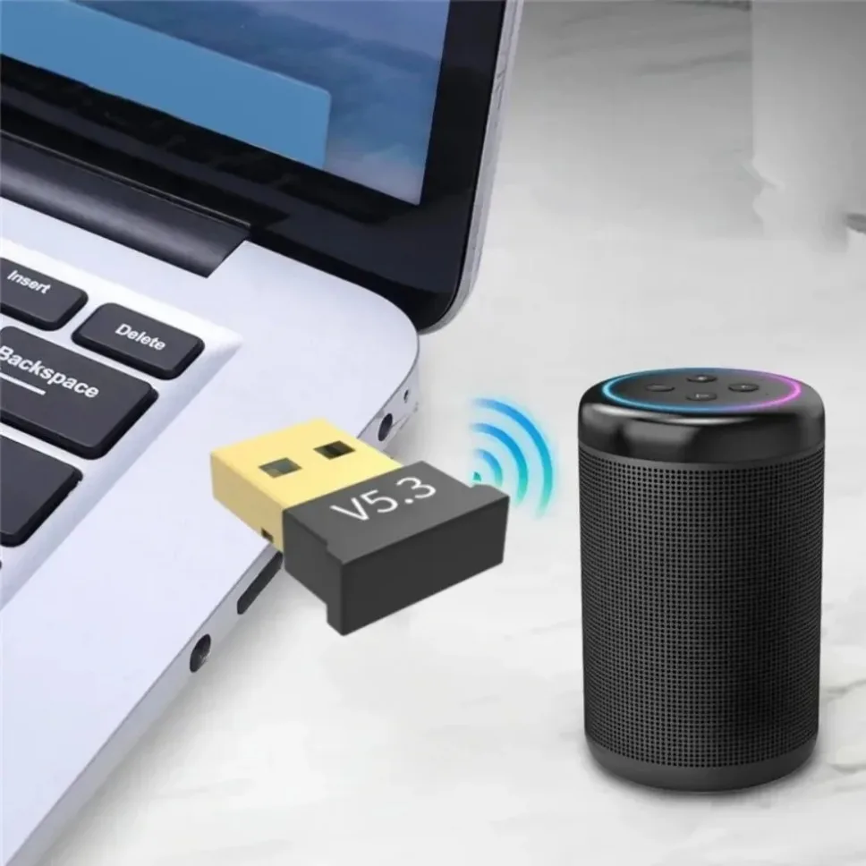 USB Bluetooth 5.3 อะแดปเตอร์ไร้สายบลูทูธ 5.1 Dongle Adapter สําหรับแล็ปท็อปพีซีไร้สายลําโพงเครื่องรับสัญญาณเสียงเครื่องส่งสัญญาณ USB