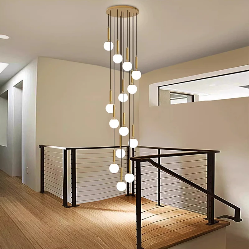 

Nordic home decoration, stair chandelier, living room bedroom and dining room Pendant lights, ceiling light, indoor lighting