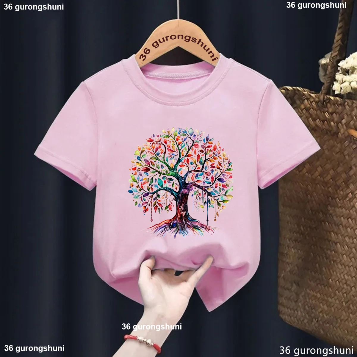 Tree Of Life Tshirt Cute Girls Tshirt Fashion Summer Kids Tshirt Give Children Birthday Gifts With Shirts Funny Baby Tshirt Tops