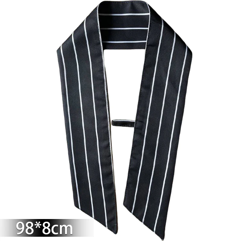 Écharpe de Chef unisexe, serviette de sueur avec boucle élastique, cravate de cou de cuisine en coton pour hommes et femmes, foulard de serveur de Restaurant respirant