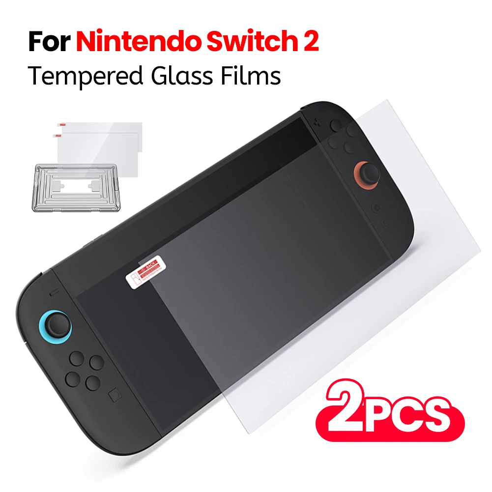Film protecteur d'écran en verre trempé pour Nintend Switch 2, Film en verre trempé Ultra-clair anti-rayures pour Switch 2