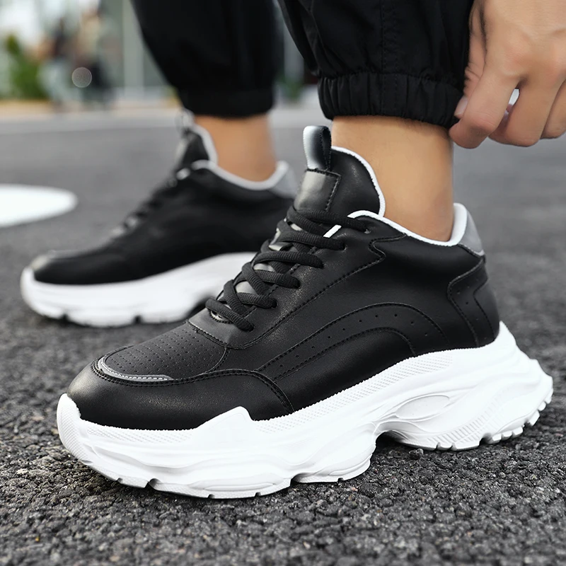 2025 جديد الرجال موضة عادية غير مرئية داخل زيادة 7 سنتيمتر أحذية رياضية حجم 36-45 أحذية رجالي زوجين الأحذية #5