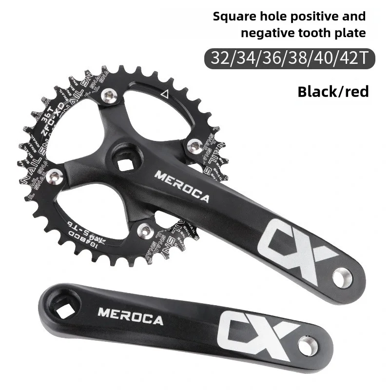 Mountain Bike Chainwheel, 104BCD, Square Hole, Tooth Plate, Crank 8, 9, 10, 11 Speed, Positive, Negative Modified Single Plate