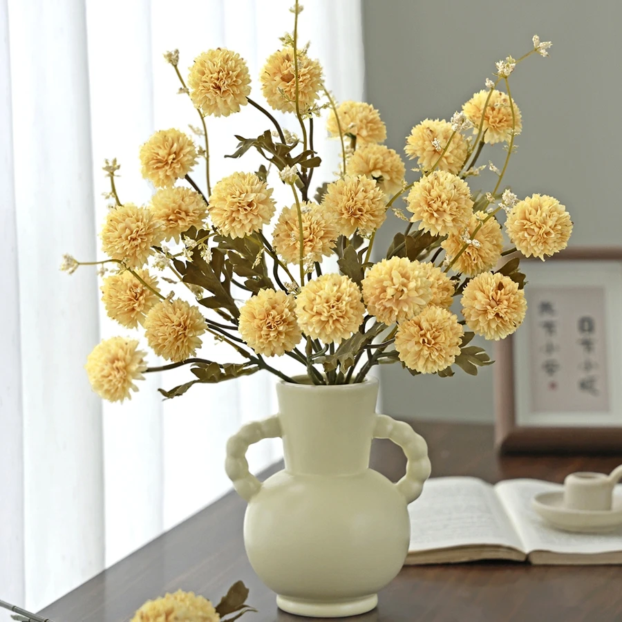 

Silk Artificial Flowers Chrysanthemum Valentine's Wedding Home Room Table Vases Decora Wreath Bridal Bouquet Ornament Diy Gifts