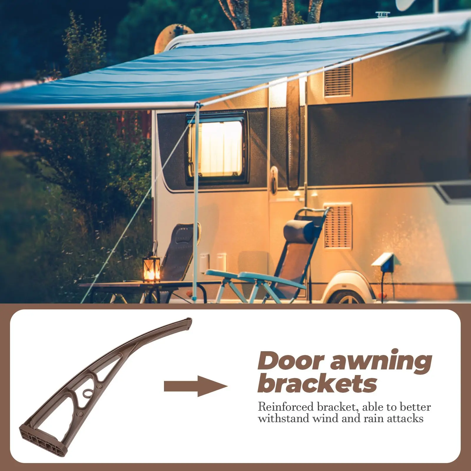 600Mm Coffee Plastic Steel Reinforced Awnings Brackets For Window Outdoor Balcony Roof Canopy Awning Rack Resistant