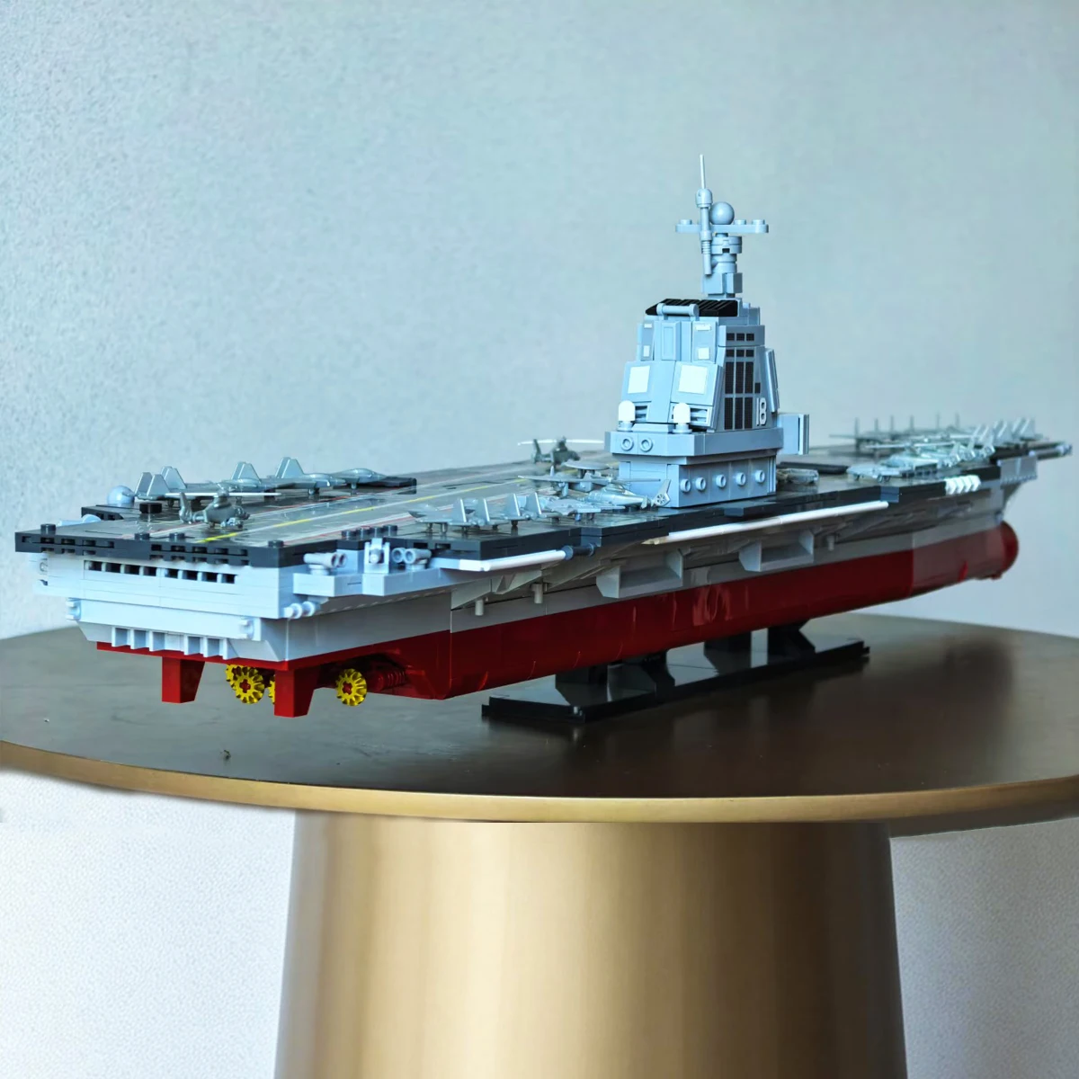 Military Series Fujian Carrier Ship Building Blocks Navy Battleship Model Bricks WW2 Soldiers Toy For Boy Birthday Gift MOC