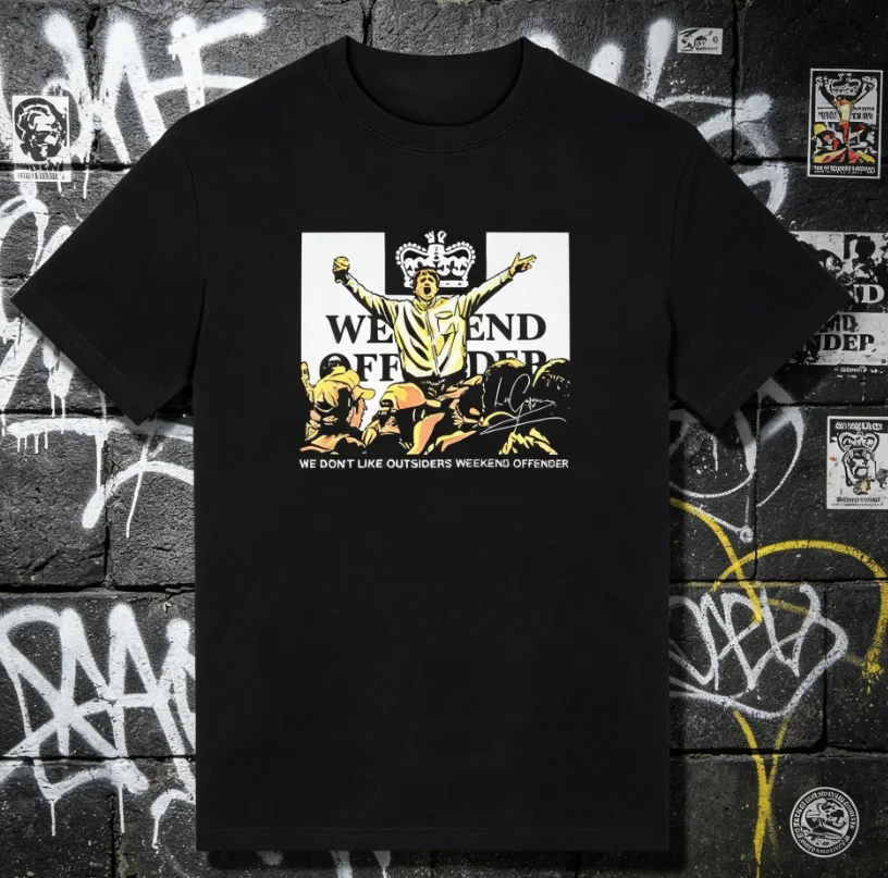 Top Weekend Offender Graphic Cotton T-shirt Unisex Summer Short Sleeve Fashion Brand Tee Luxury Casual Vintage Tees