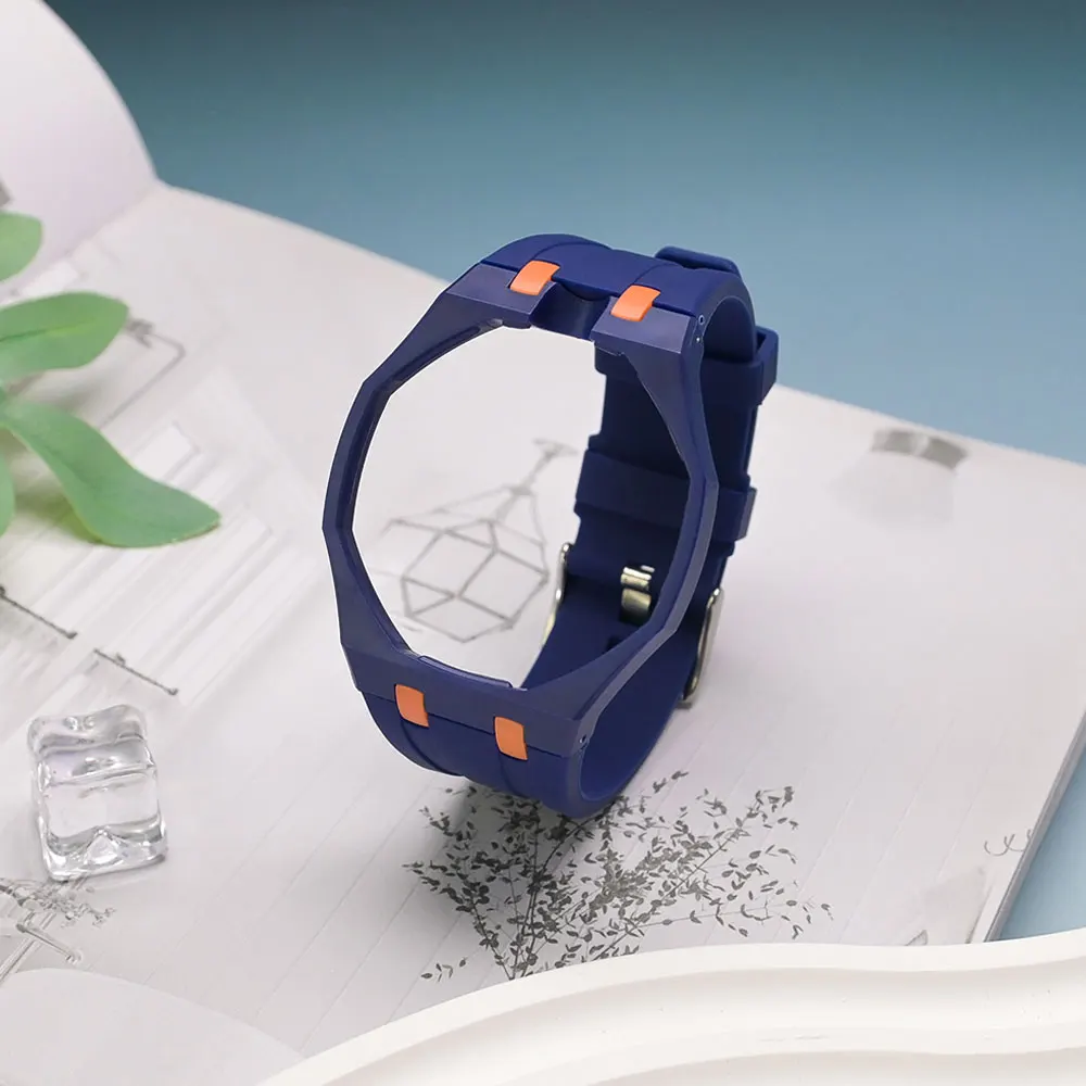 Pocket Watch To Wristwatch Conversion Mod Fit for Swatch X AP Royal Pop PC Case Soft Silicone Sport Wrist Band Modification Set