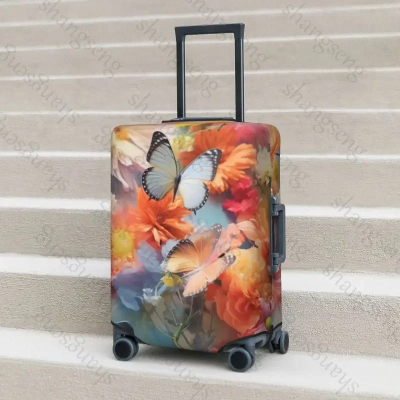 

Thicken Luggage Cover Elasticity Trolley dust cover Suitcase Protection Cover Suitcase Case Rainbow Butterfly Accessories