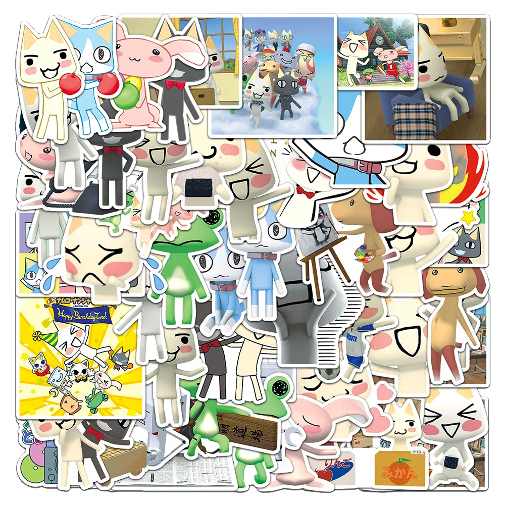 10/30/50pcs Cute Toro Inoue CatCartoon Stickers Aesthetic Waterproof Graffiti Laptop Luggage Stationery Funny DIY Sticker Packs