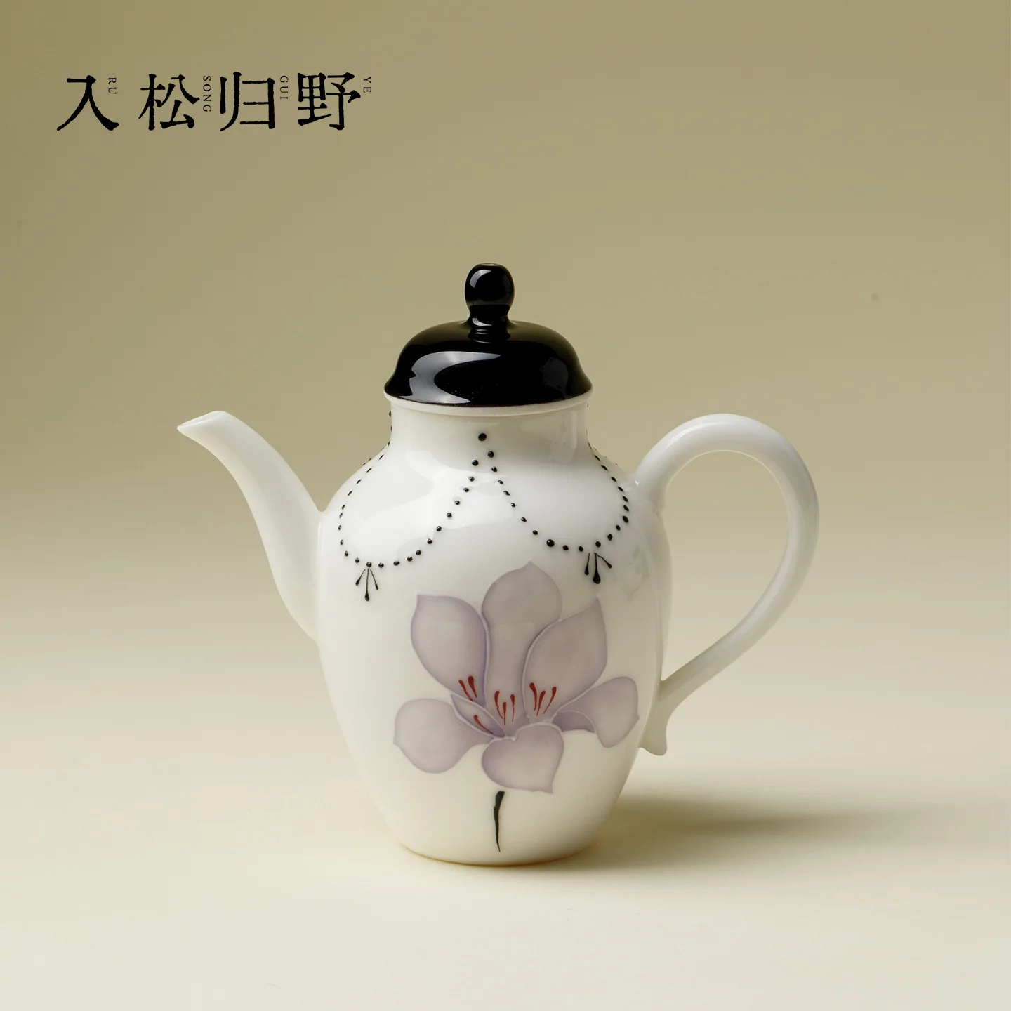 Ino Kiyomatsu Arita-Yaki Pastel Color Ceramic Beauty Shoulder Teapot Kung Fu Tea Set Handheld Teapot