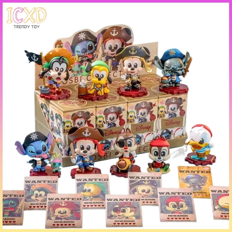 

Hot Sale Disney Stitch Mickey Mouse＆Friends Pirates Series Exhibition Exclusive Collectible Figurine Cosbi Desktop Ornament Toys