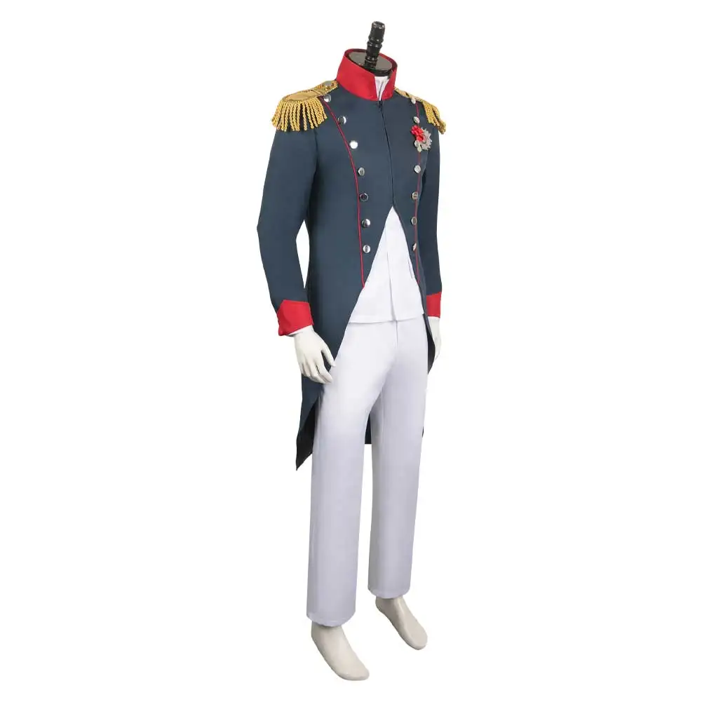 Napoleon Cosplay Kostuum Volwassen Mannen Hoed Admiraal Bicorn Cap Middeleeuwse Uniform Jas Broek Outfits Halloween Carnaval Party Pak