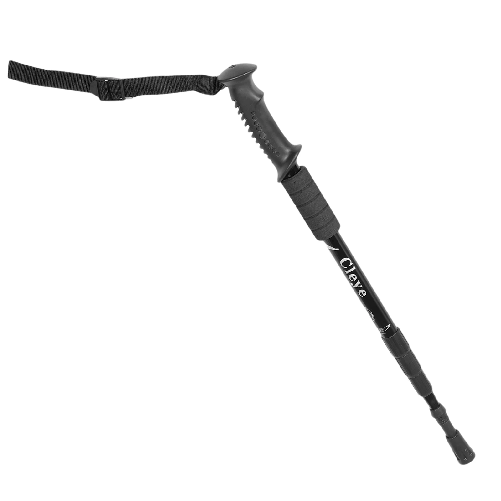 

Aluminum Alloy Walking Stick Hiking Stick Elderly Supplies Fold Travel Cane Non Slip Strong Black