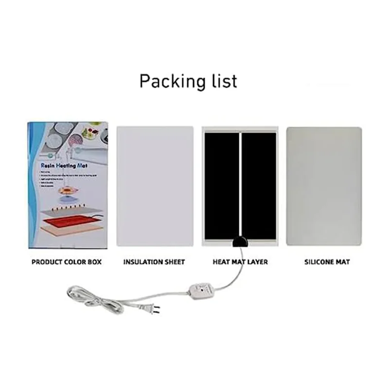 

Resin Heating Pad, Epoxy Resin Quickdry Tool Set + Timer And Lid For Coaster Jewelry Silicone Mold US Plug Easy Install