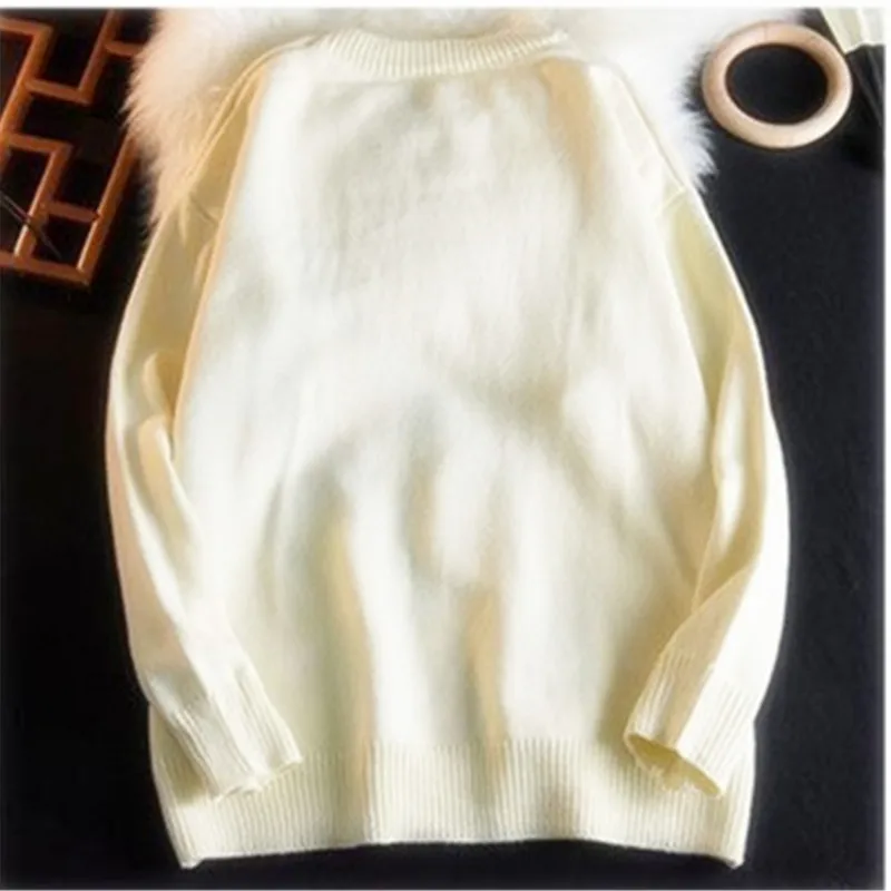 Y2K الأمريكية فضفاض Vintage البلوزات السوداء تقسم الخريف الشتاء أنيق المتوترة هول تريكو الرجال سترة س الرقبة بلوفر مغزول #3