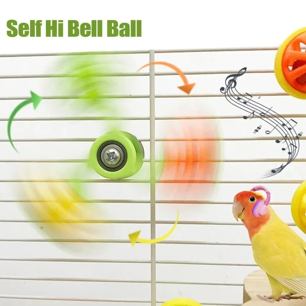 Parrot Interactive Rotatable Windmill Chewing Toy Bird Cage Play Toy Stress Relief Entertainment for Pet Birds