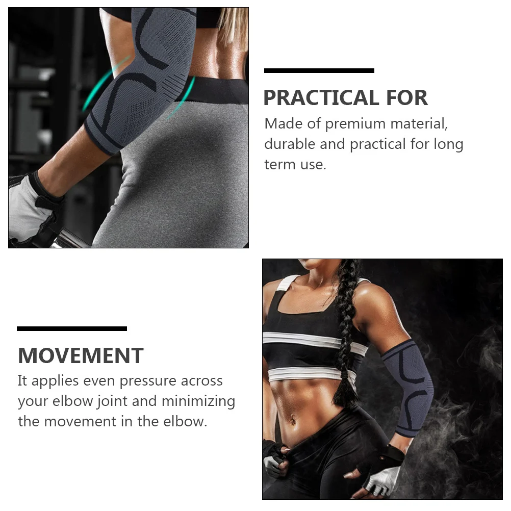 

1Pair Elbow Brace Sleeve Ergonomic Stretchable Support for Sports Yoga Women M Size Protective Arm Guard with Breathable Fabric
