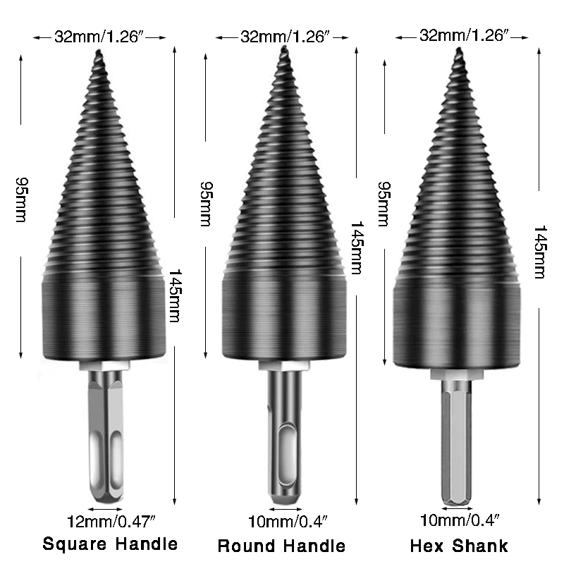 M32 Lục Giác Chia Gỗ Nón-Dụng Cụ Khoan Củi Máy Khoan Gỗ Hình Nón Có Ngăn Đấm Lái Mũi Chia Khoan dụng Cụ