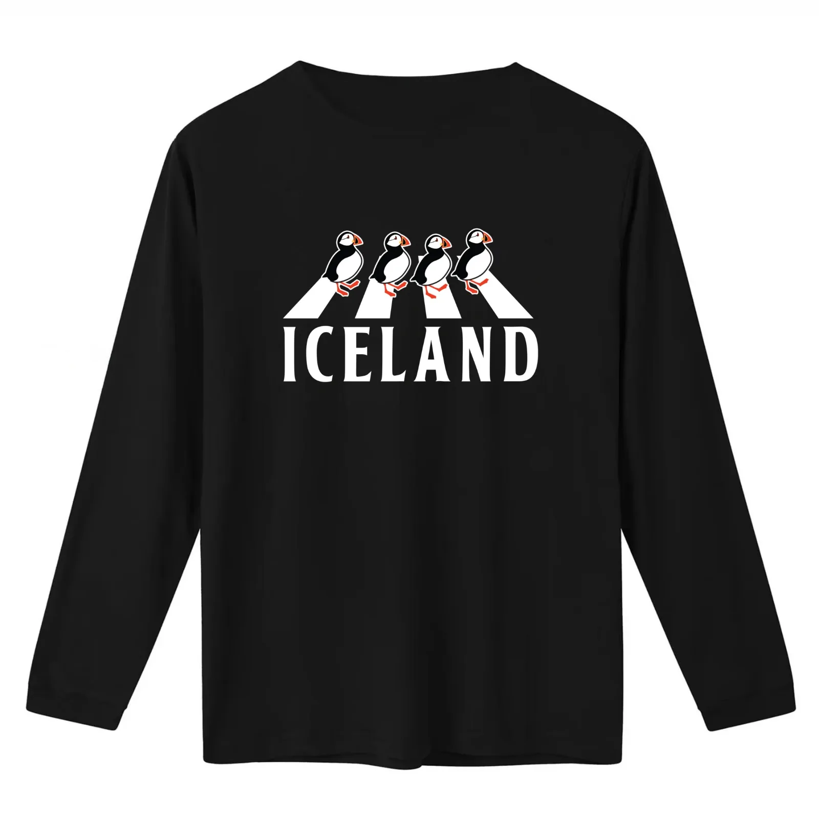 Puffin Birds Iceland T-Shirt Summer Casual Cotton Tee Oversized Streetwear Tops Vintage Graphic Print Loose Fit Short Sleeve