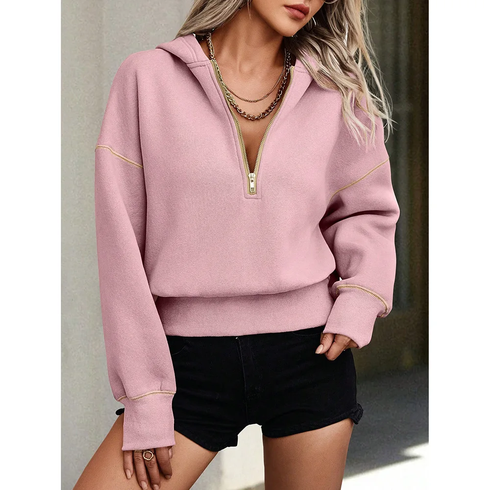 عارضة فضفاضة تناسب هوديي البلوز ربيع الخريف جديد Sle تنوعا مريحة Faion العلامة التجارية المرأة الشارع الشهير #3