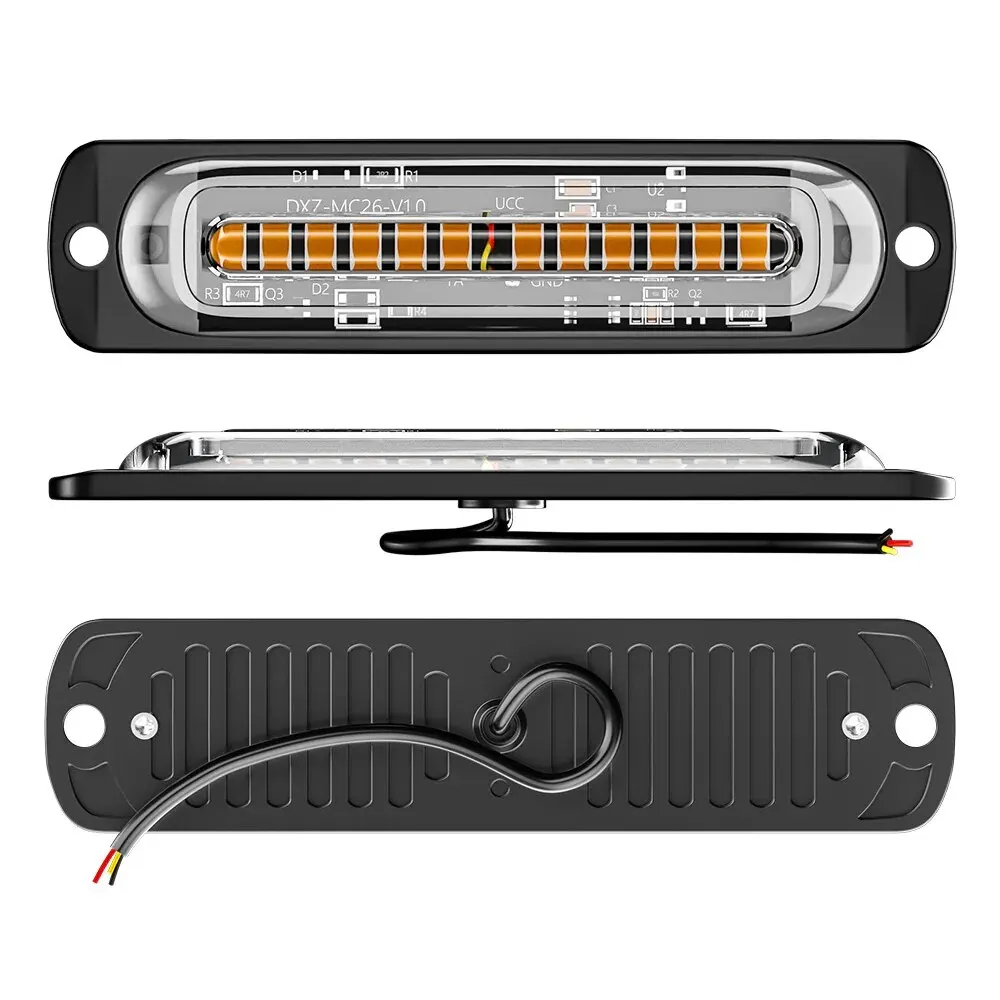 Luce di avvertimento Flash stroboscopica per auto 12Led luce di emergenza a LED, luce laterale Pickup per camion stroboscopico, decorazione di