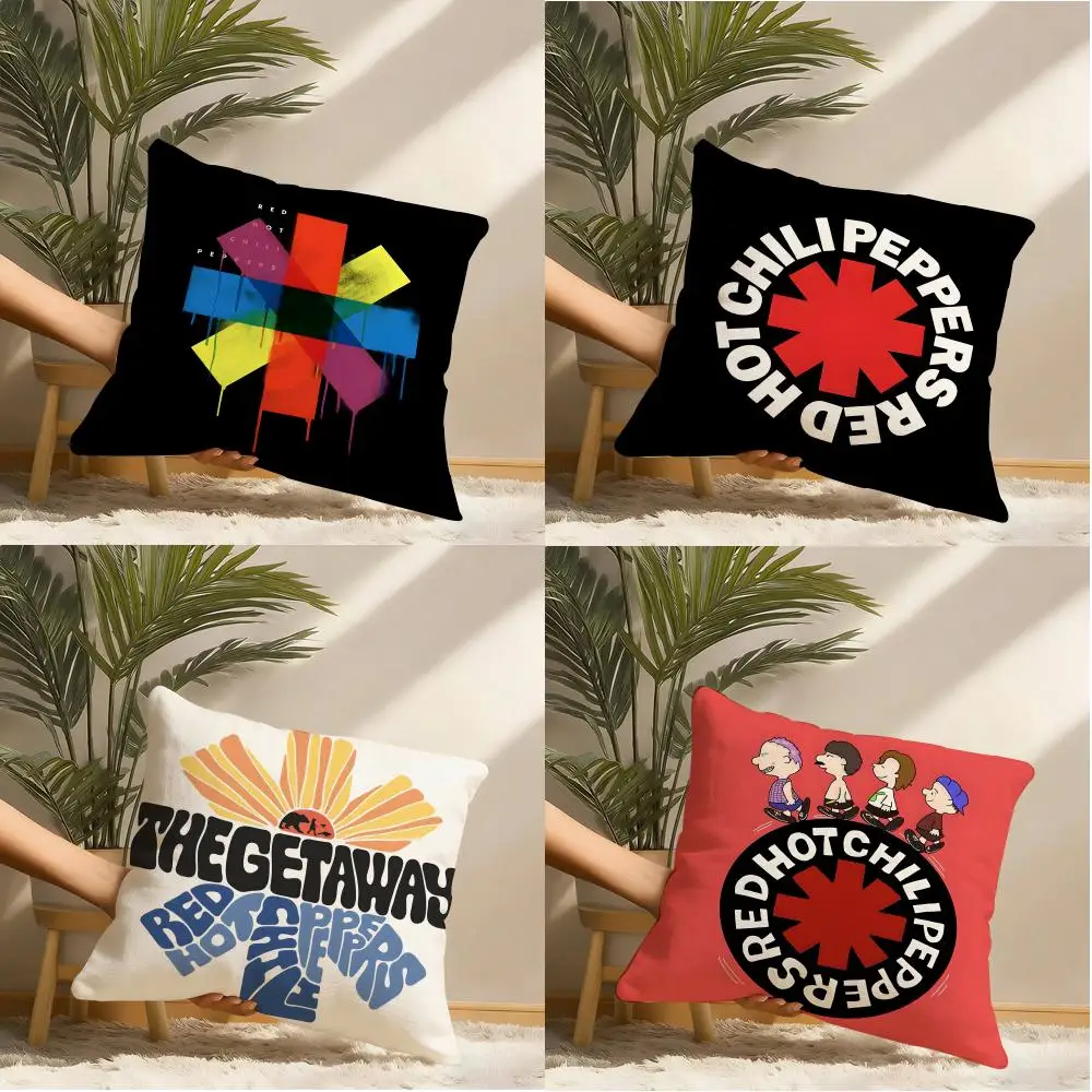 Funda de almohada Red Hot Chili Peppers, estampada por ambos lados, cojín para sofá, almohada para cabecera de dormitorio