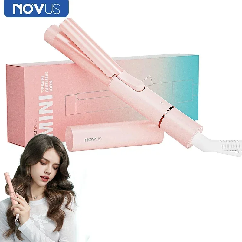 

NOVUS Curling Iron for Short Hair Mini Ceramic Travel Hair Curler Wand 160°C Constant Temperature Professional Mini Curler